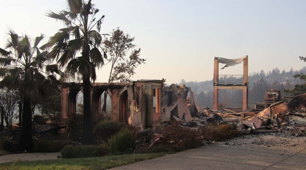 house burns down after fire - What
