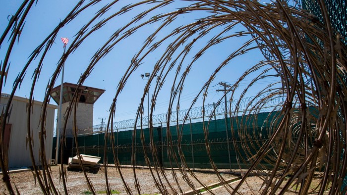 Guantánamo prison walls and razor wire