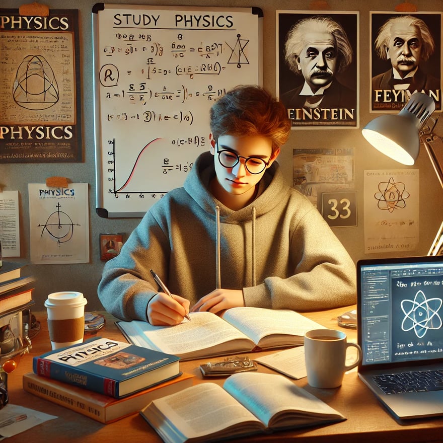 STEM Scholarship Undergraduate STEM student studying | Source: DALL-E