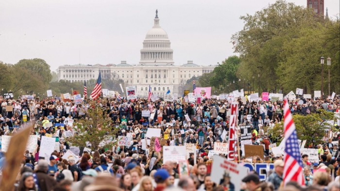 Thousands join protests against Donald Trump and Elon Musk