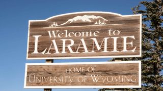 Welcome to Laramie - Home of the University of Wyoming sign along route 287