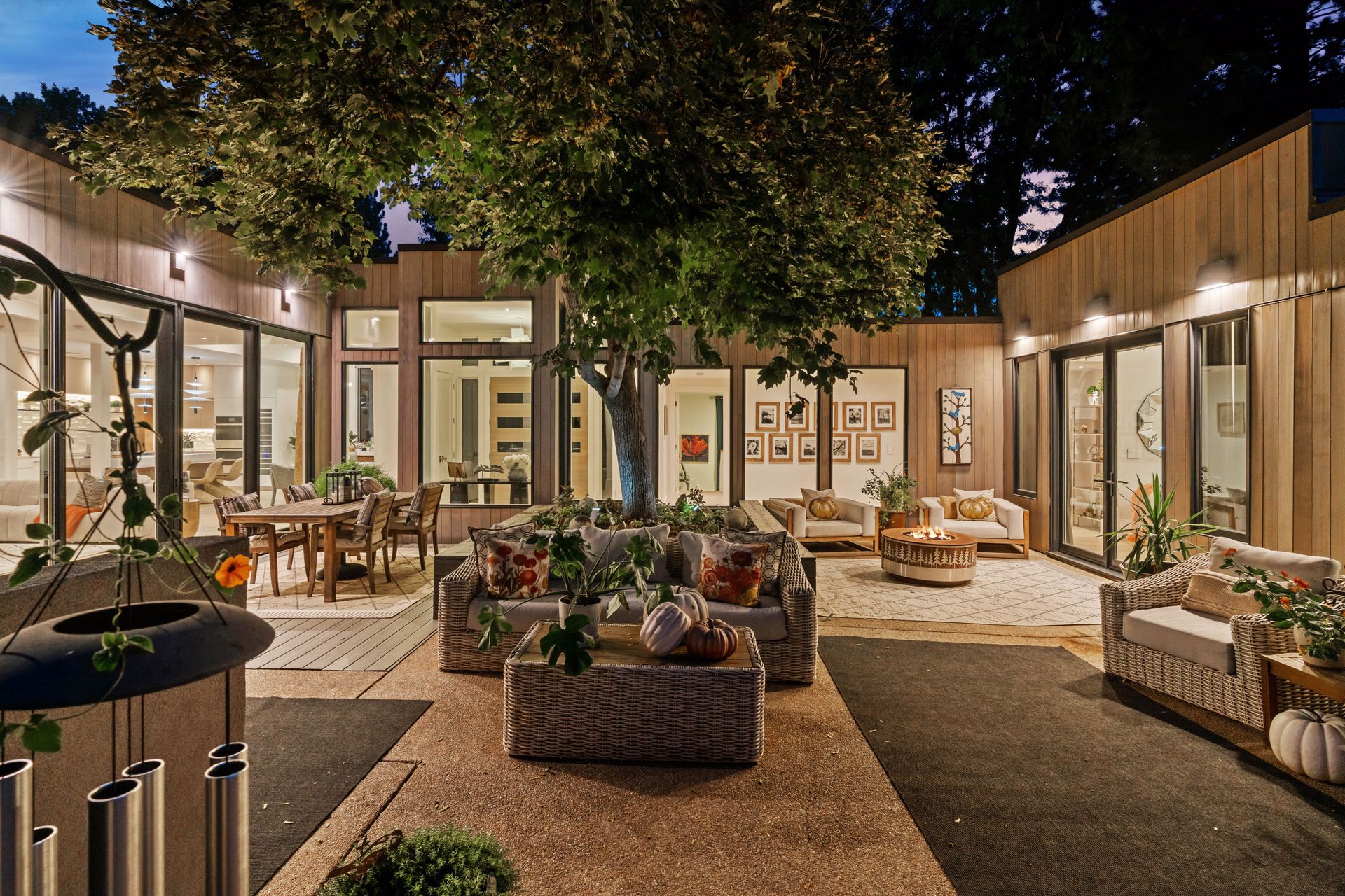 A modern home for sale in Boulder, Colorado by a golf course.