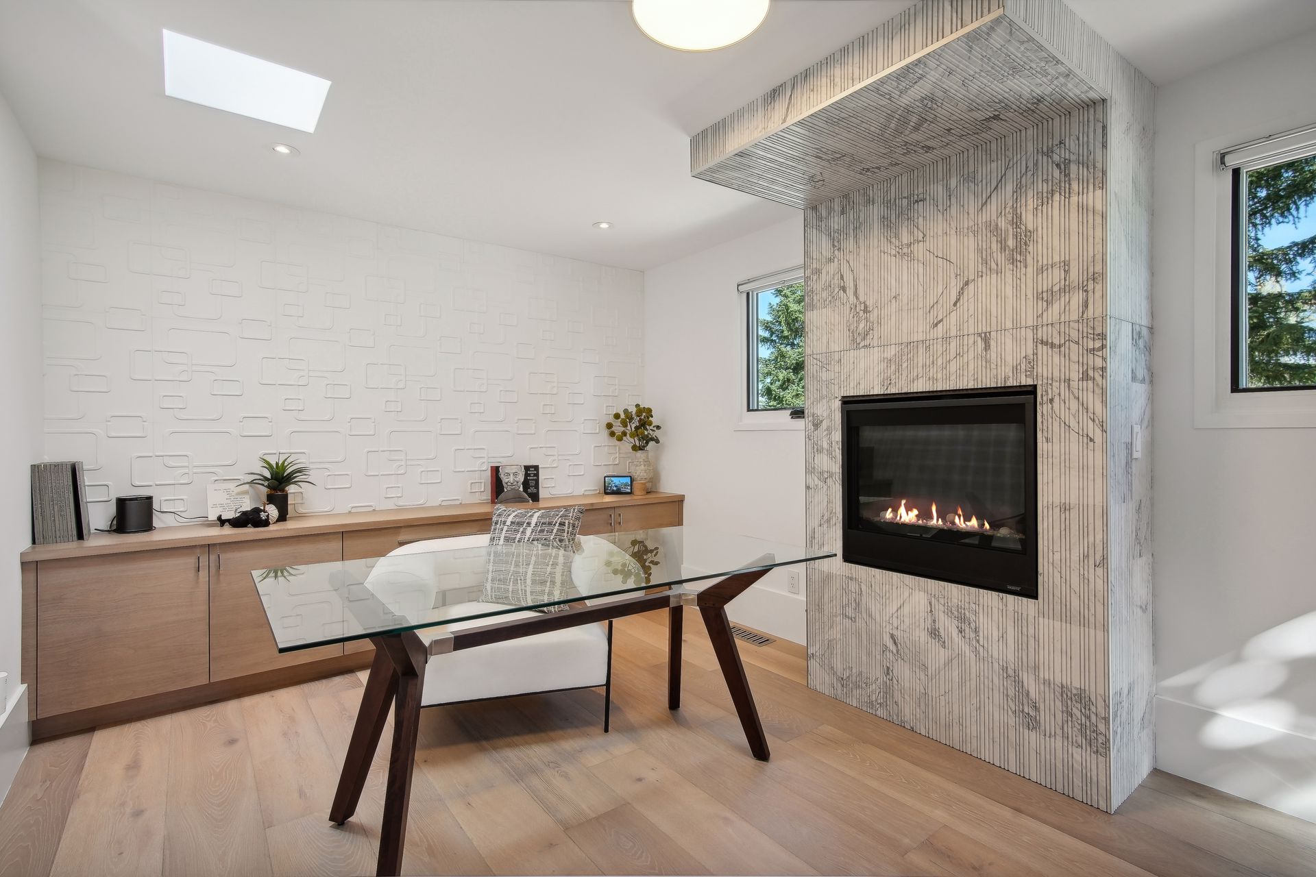A modern home for sale in Boulder, Colorado by a golf course.