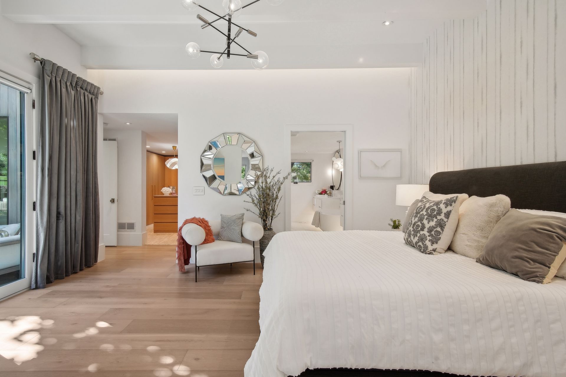 A modern home for sale in Boulder, Colorado by a golf course.