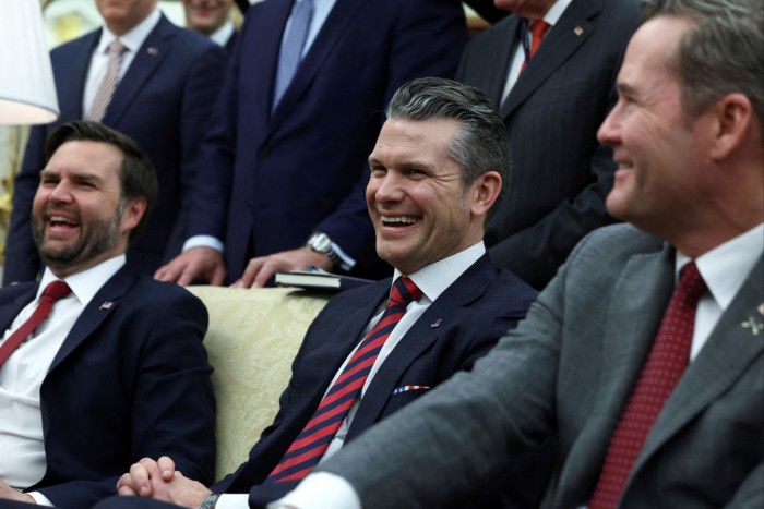 JD Vance, Pete Hegseth and Mike Waltz