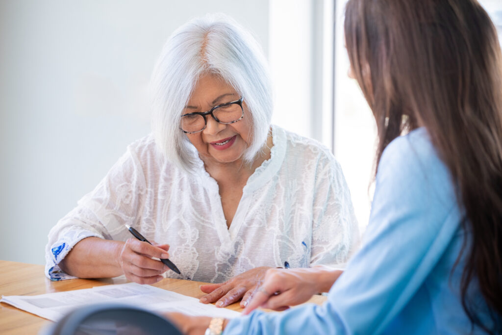 woman planning her estate