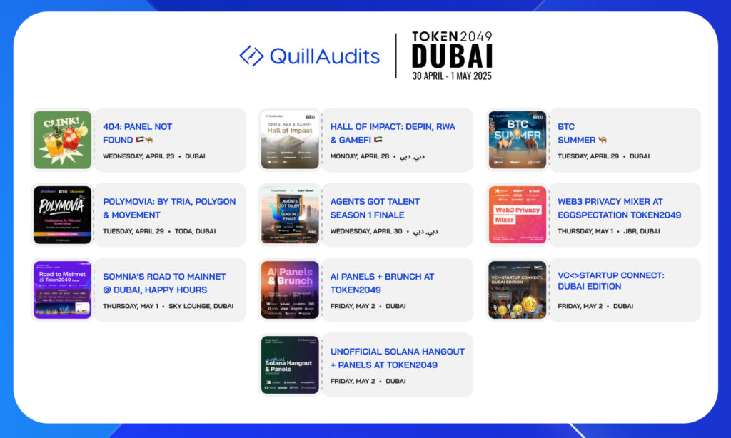 QuillAudits Announces Dubai Event Series for Blockchain Professionals