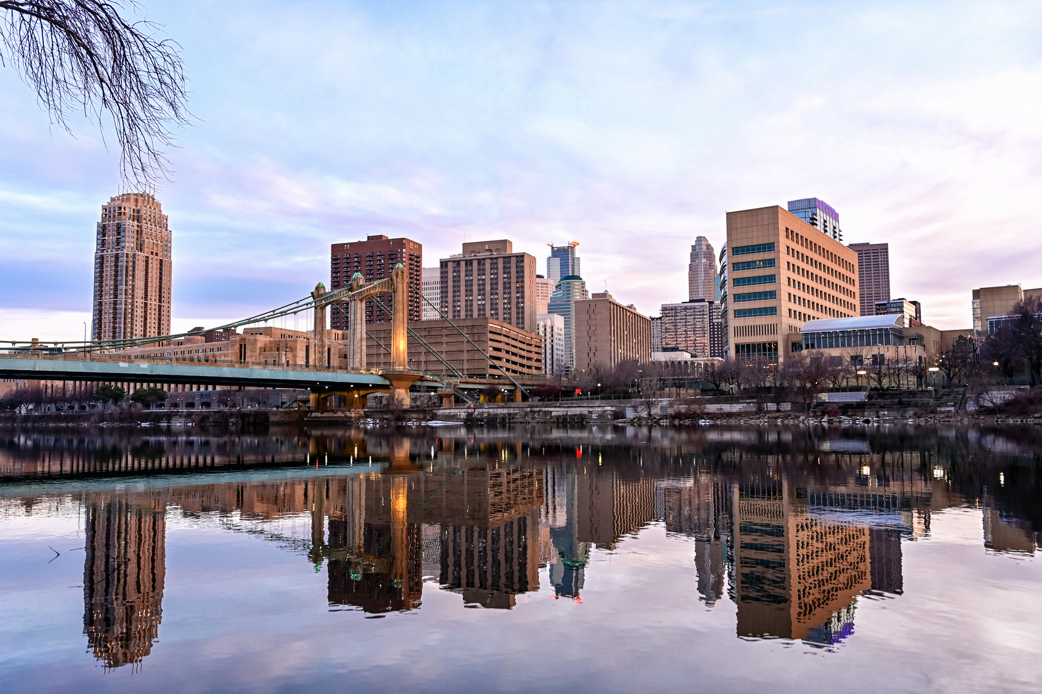 Minneapolis Skyline and Riverfront Reflections