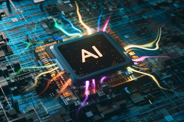 AI on a chip in a circuit board.