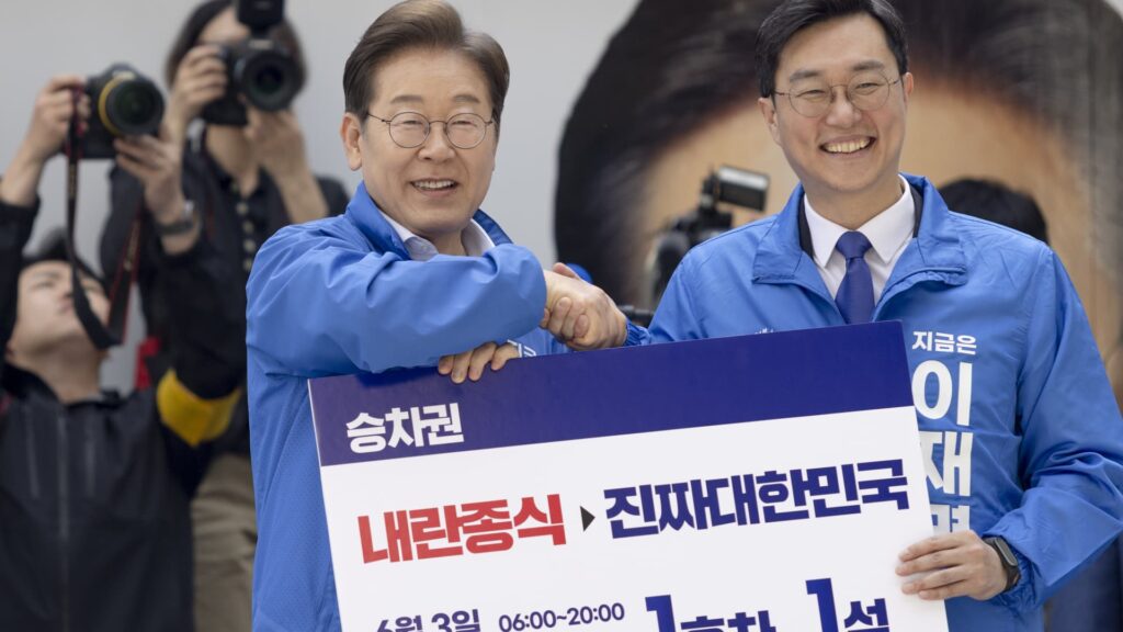 South Korea's opposition party chief Lee Jae-myung leads presidential race, opinion poll shows