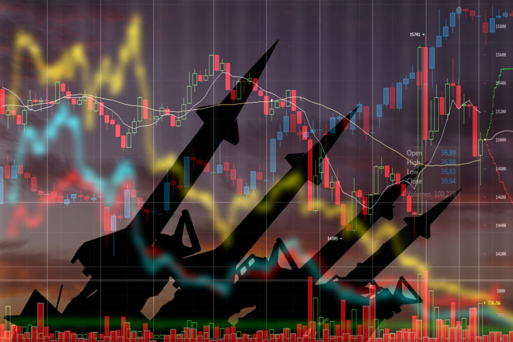 stock candles and missiles