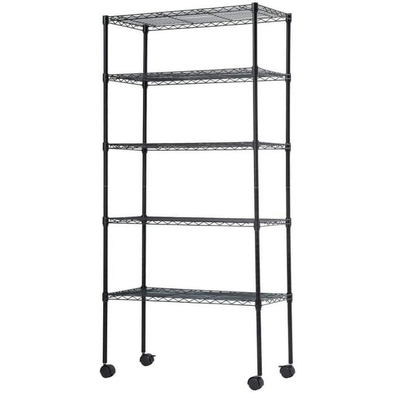 Walmart is selling a 'very sturdy' $113 5-tier adjustable rolling storage shelf for $50 that's 'excellent quality'