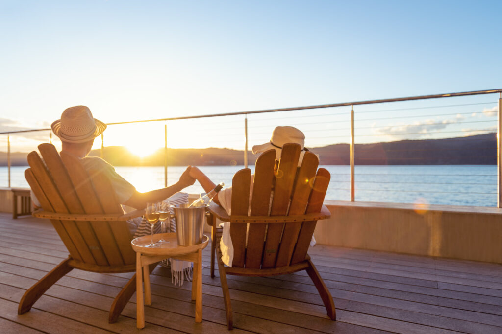Couple watching the sunset