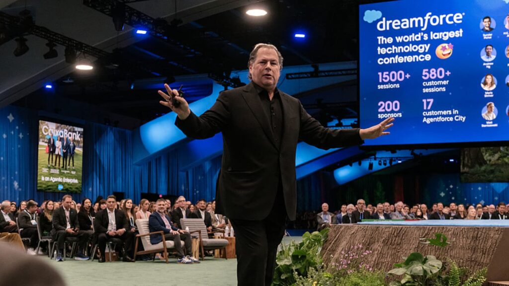 Salesforce stock jumps after company offers rosy forecast for 2030