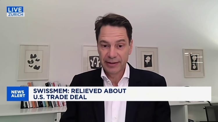 'Great relief' in Switzerland after U.S. trade deal: Swissmem CEO