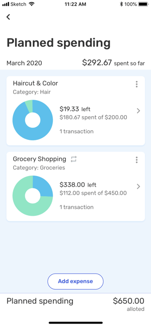 Simplifi Planned Spending