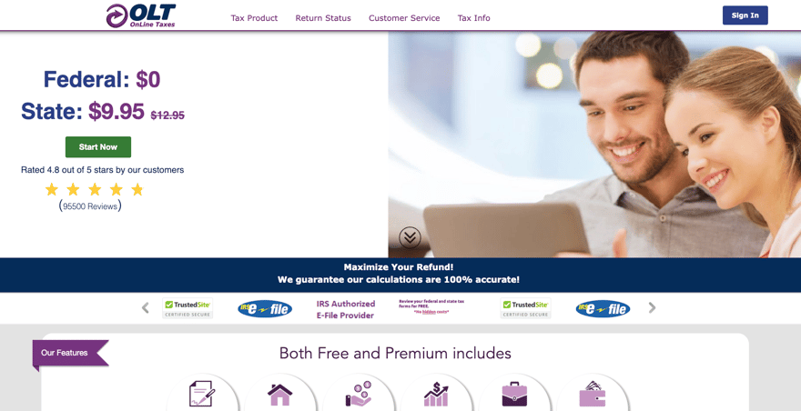 OLT.com homepage screenshot | Source: The College Investor