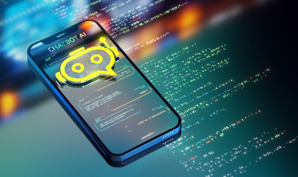 AI chatbot on smartphone.