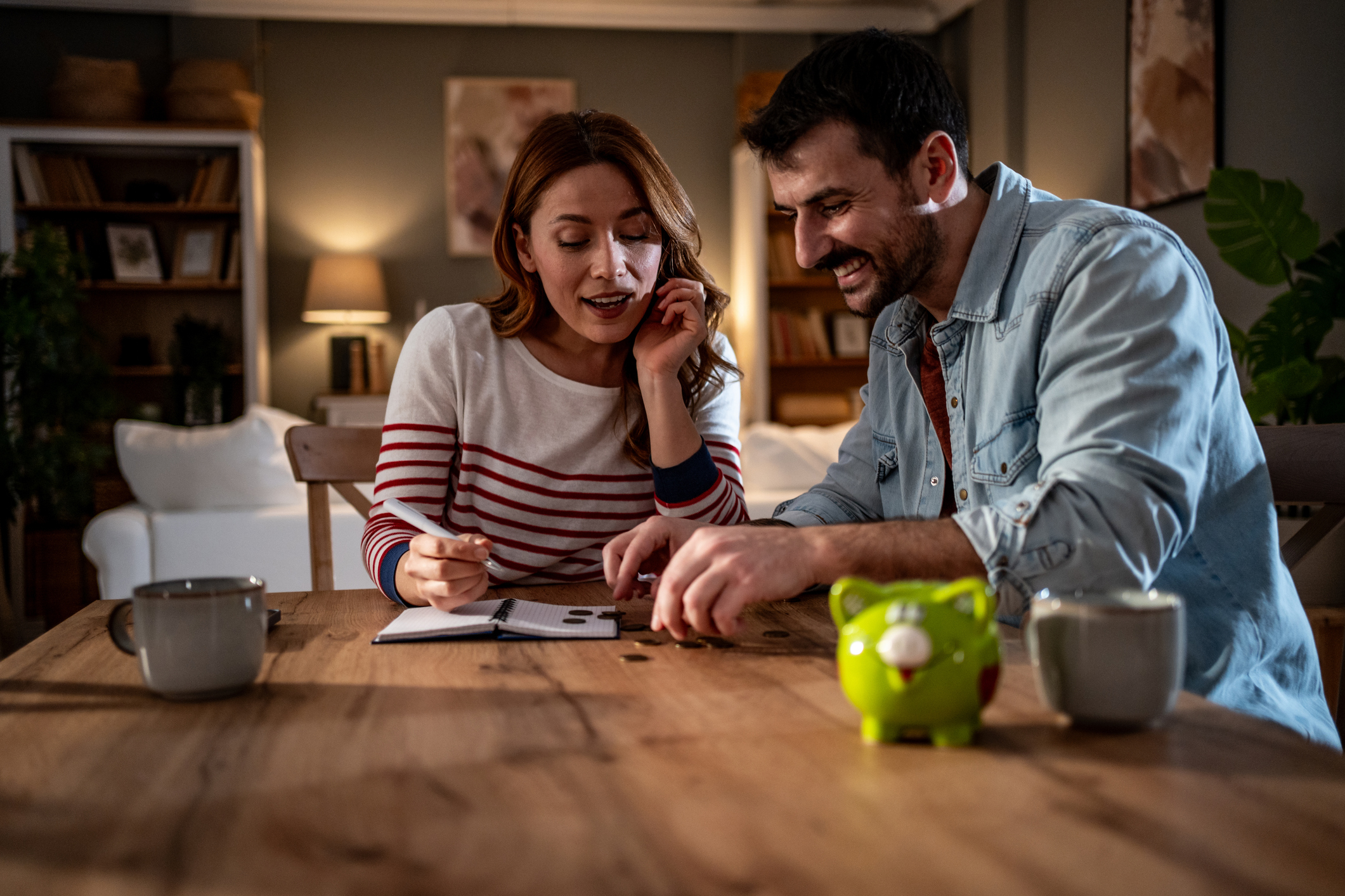 a couple discussing money goals