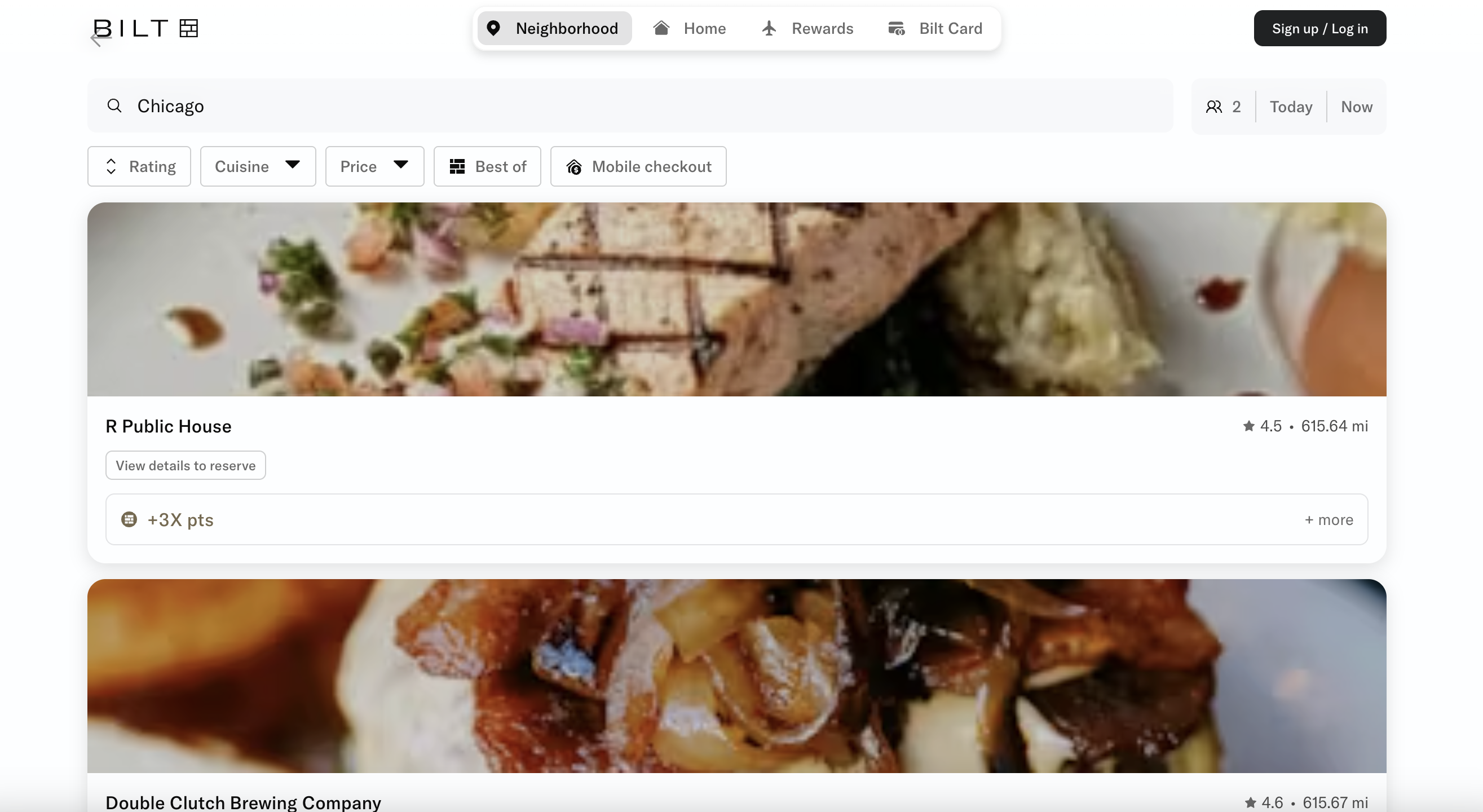 Bilt Neighborhood Benefits screenshot