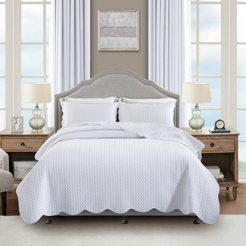 Walmart is selling a scalloped 3-piece quilt set for just $19 in 13 colors