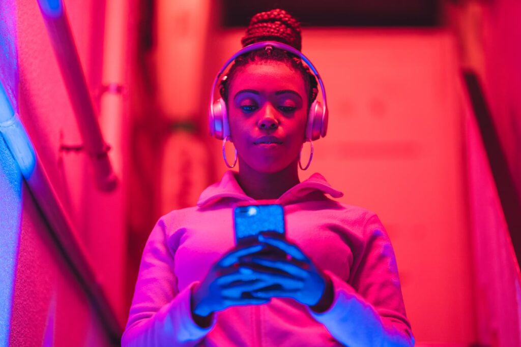 A person looking at their phone.