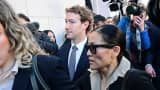 Meta CEO and Chairman Mark Zuckerberg arrives at Los Angeles Superior Court ahead of the social media trial tasked to determine whether social media giants deliberately designed their platforms to be addictive to children, in Los Angeles, on Feb. 18, 2026.