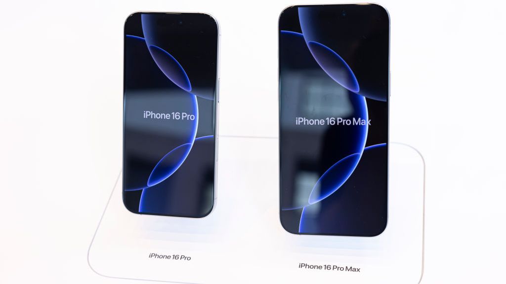 TOKYO, JAPAN - 2024/09/27: The new iPhone 16 Pro and iPhone 16 Pro max on display inside Omotesando Apple store.