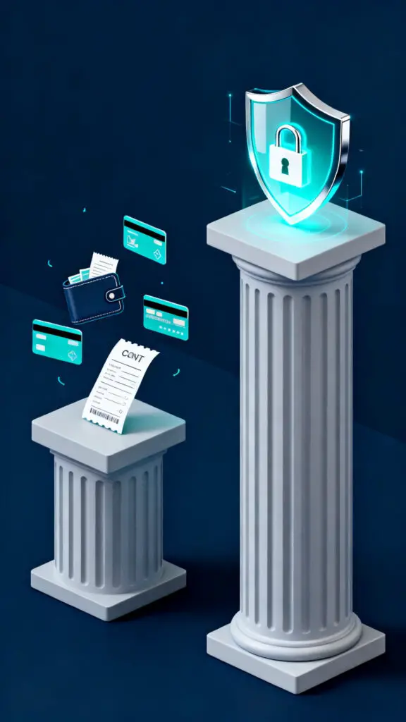 A clean digital illustration visualizing a separate, protected savings account dedicated exclusively to an emergency fund.