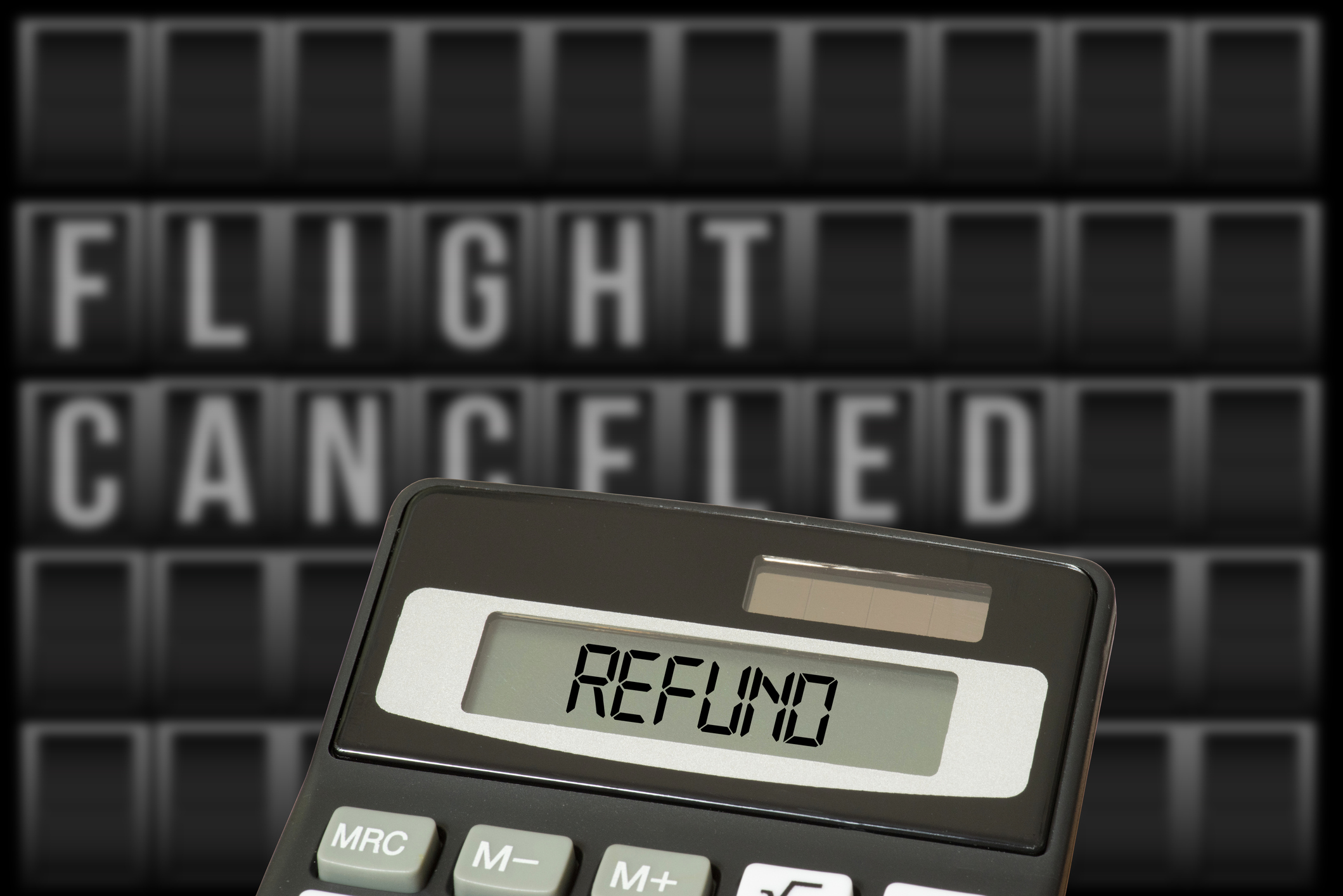 Calculator and refund for cancelled flight