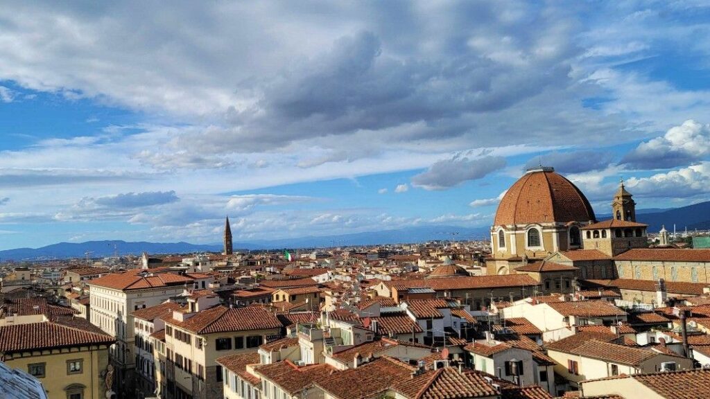 The author's photo of the view from the Duomo of Forence, Italy.
