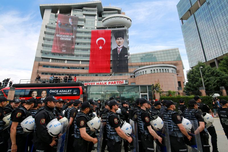 Turkish police force ousted opposition out of headquarters as crisis deepens