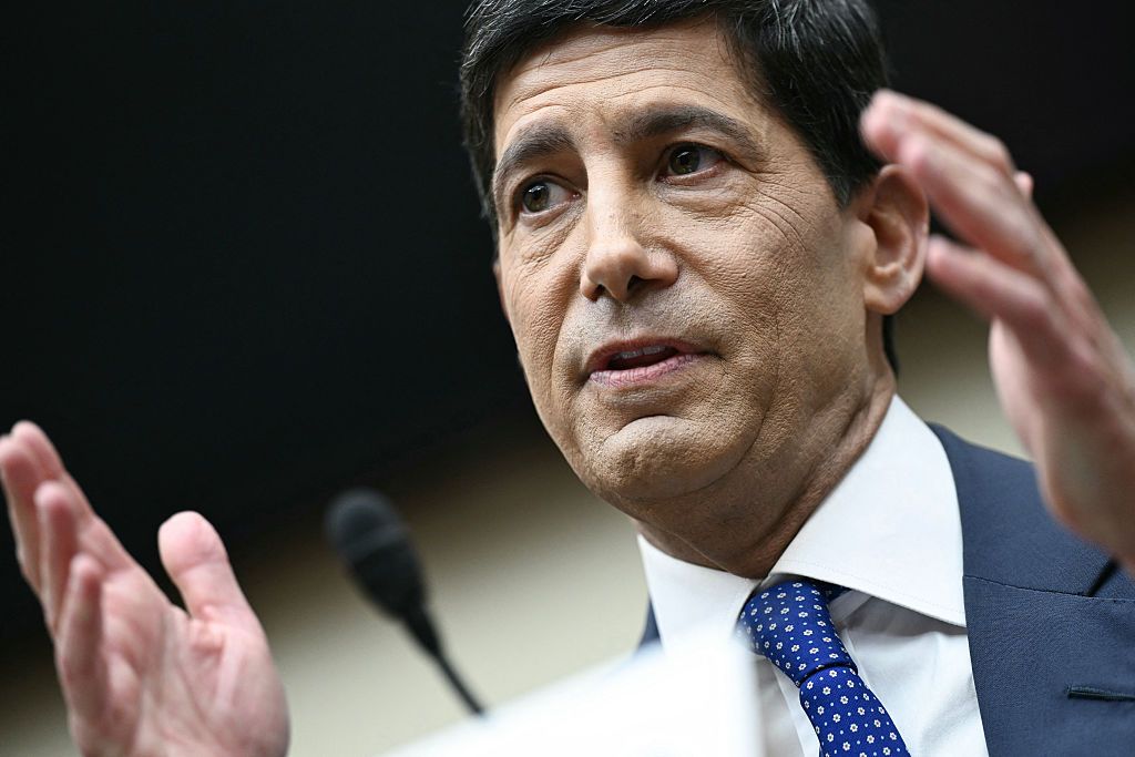 US Federal Reserve Chair Kevin Warsh testifies during a House Financial Services Committee hearing on Capitol Hill on July 14, 2026.