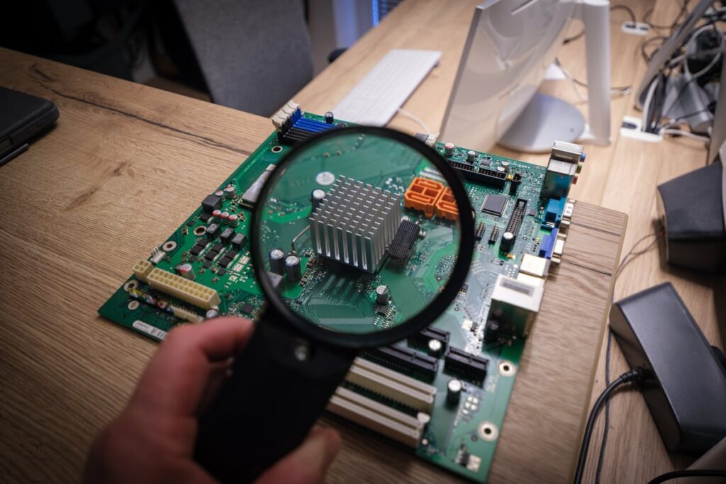Memory chip circuit board.
