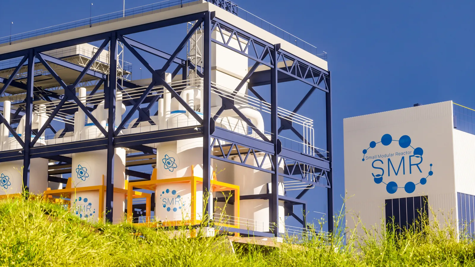 A rendering of an SMR plant. 