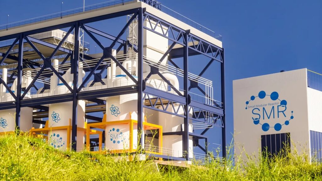 A rendering of an SMR plant.