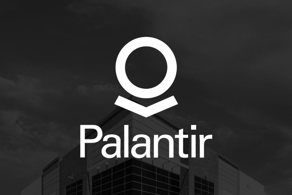 The Palantir logo on a black field.