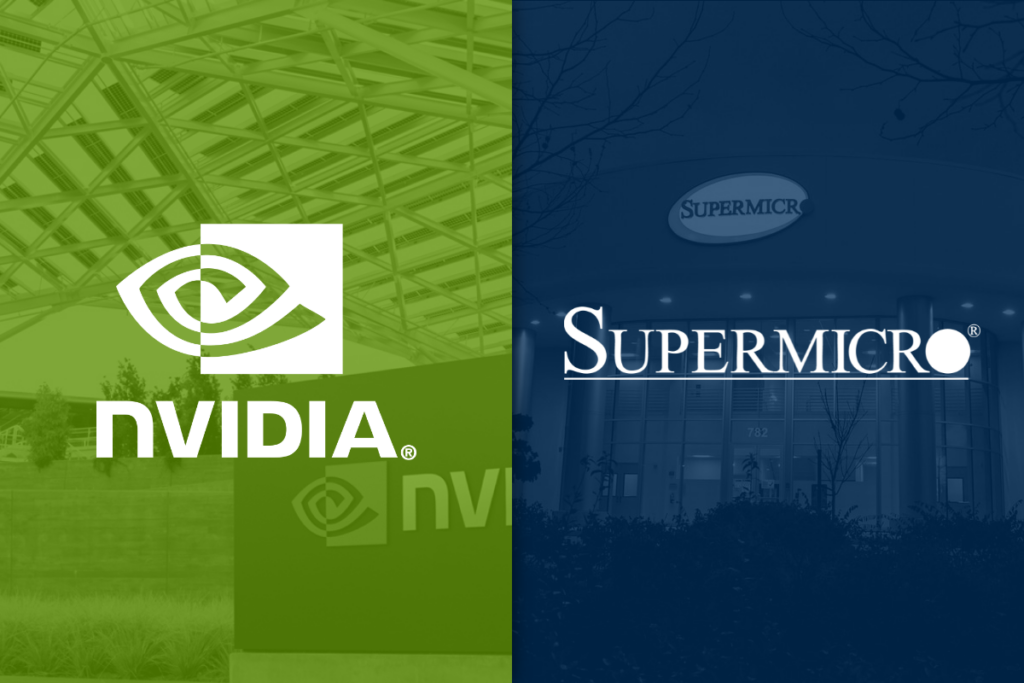 Nvidia and Super Micro Computer logos.