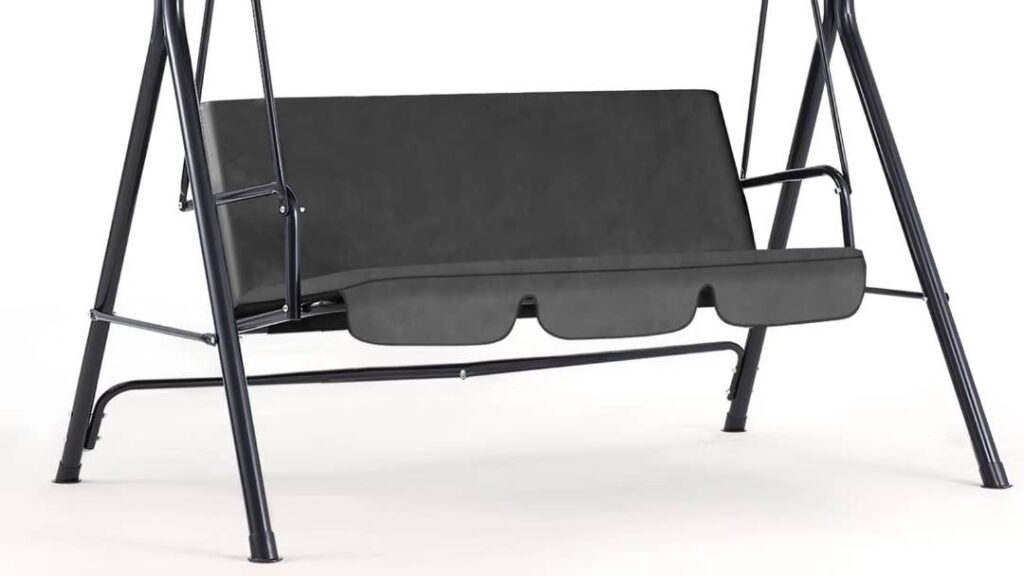 Walmart is selling a stainless steel patio swing with a sun shade for $100