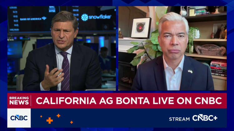 Watch CNBC's full interview with California AG Rob Bonta
