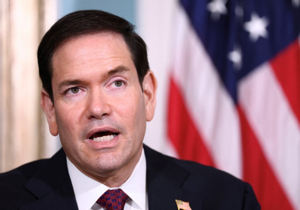 U.S. Secretary of State Marco Rubio speaks during a memorandum of understanding signing ceremony with Paraguayan Vice President Pedro Alliana on strategic civil nuclear cooperation, at the State Department in Washington, D.C., U.S., August 4, 2026. REUTERS/Kevin Lamarque