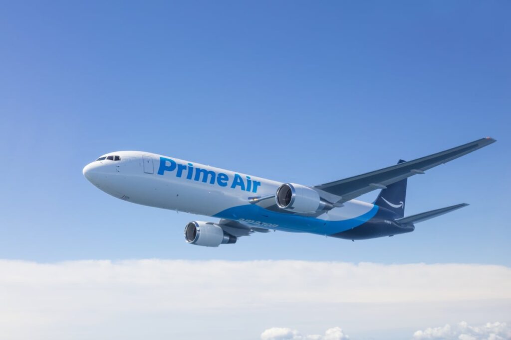 Amazon Prime air cargo plane.
