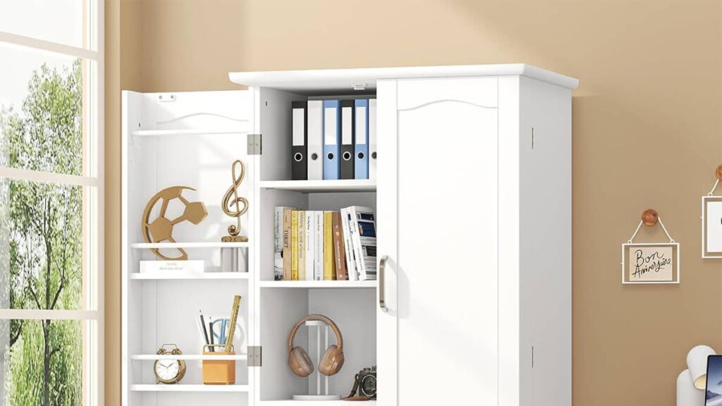 Amazon is selling a farmhouse storage cabinet for under $100