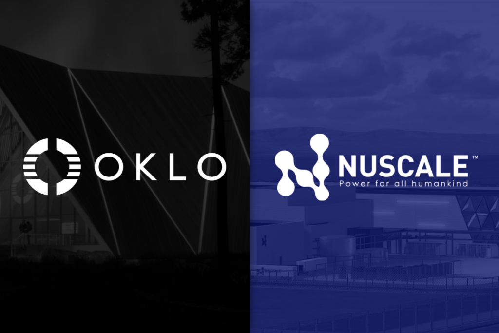 Oklo and NuScale's logos.