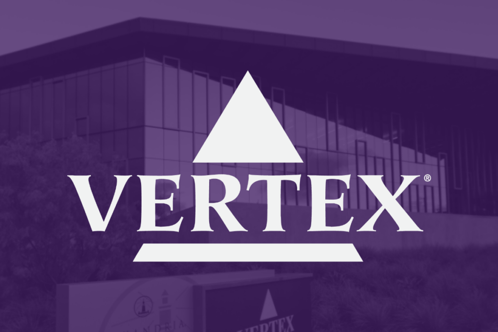 Vertex Pharmaceuticals logo.