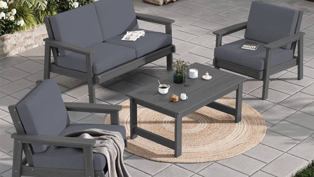Walmart’s $1,200 4-piece patio set with a loveseat, table, and 2 armchairs is 60% off