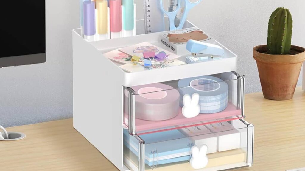 Amazon is selling a multi-functional desk organizer with drawers and trays for just $11