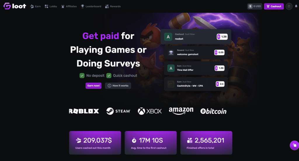 Gemsloot homepage