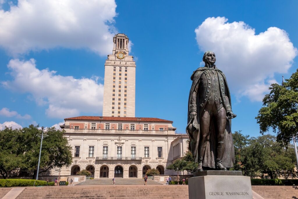 The campus of the University of Texas at Austin