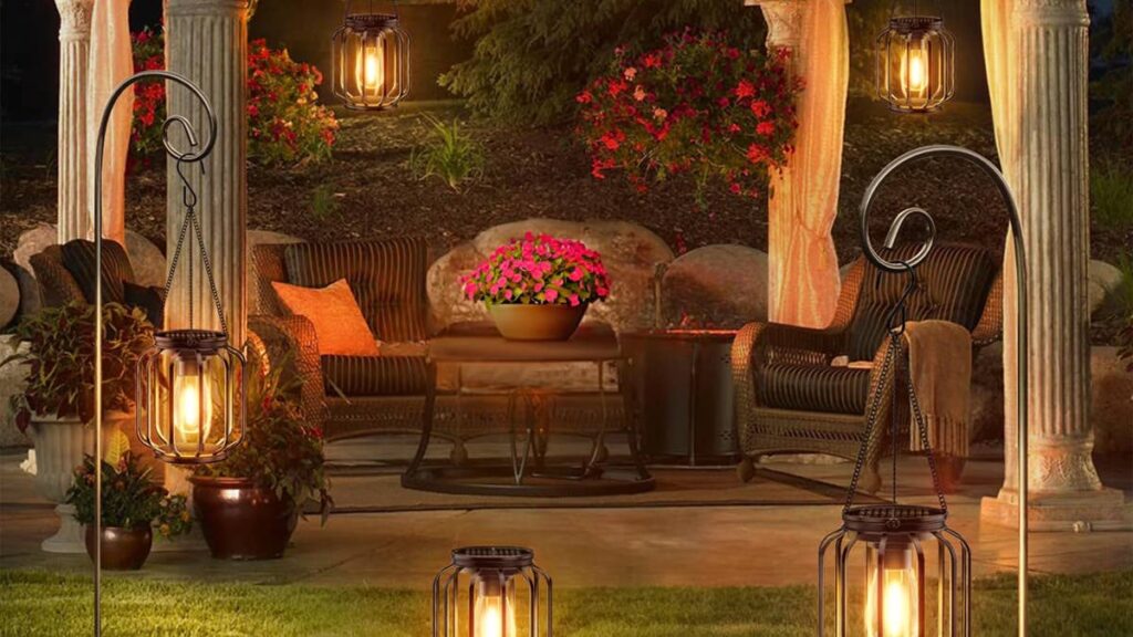 Walmart is selling a 4-pack of solar-powered outdoor lanterns for just $40